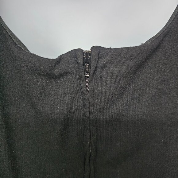 Vintage Iz Byer Dress Y2K Black Denim Retro Bodycon 11 - Picture 8 of 14